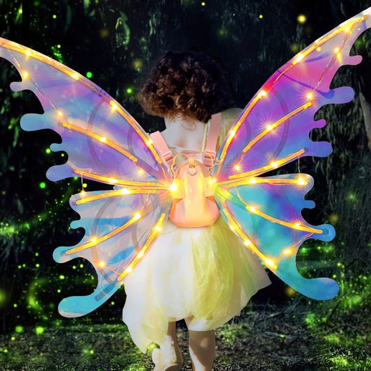 🎄Julrea 2025🎁 Uppladdningsbara elektriska älvvingar med LED-ljus och musik🧚♀️