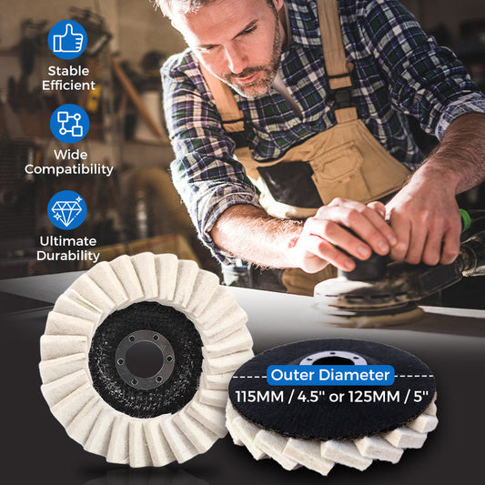 🎁 Begränsad Tid 50% Rabatt🎁✨Polerskiva med Flik av Ullfilt