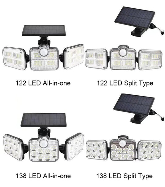 🎁Hot Sale 50% OFF🔥Solcellslampor för utomhusbruk 138 LED-säkerhetslampor, 3 dimbara spotlights med 3 lägen, IP65 vattentät