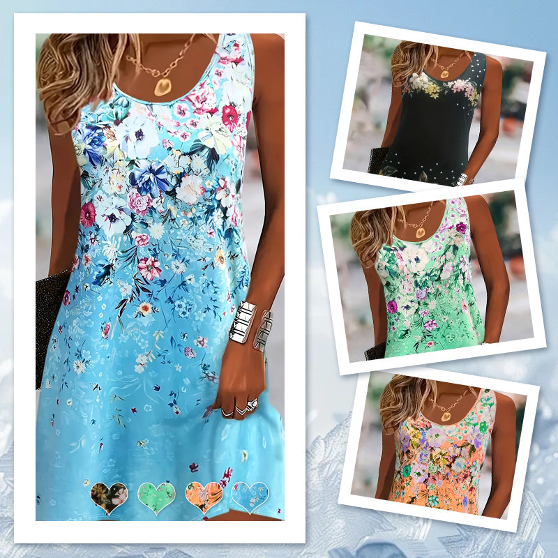 Kvinna Axel-Fri Klänning Blommig Polyester Elastan main image 1