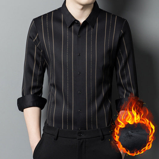 Vinterskjorta i vadderad stretch med rynkfri yta(50 % OFF)