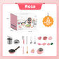👧🏻 55% REA NU! 🎁 Mini-Köksleksak 22-delars Set - Äkta Ljud & Belysning, Perfekt Present för Barns Kreativa Lek 🍳✨