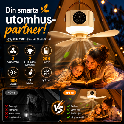 Portabel takfläkt med fjärrkontroll