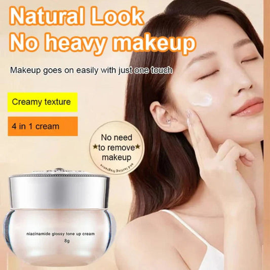 🌟 KÖP 2 FÅR 3! ✨ NIACINAMID TONE-UP KRÄM - Lysterhöjande & Återfuktande, Minskar Pormängd och Utjämnar Hyton, Perfekt för Daglig Användning 🧴💫