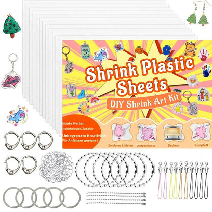 🔥Tidsbegränsad 50 % rabatt！✨DIY Shrinky Dinks nyckelringsset – kreativ barnaktivitet och perfekt som partygåva