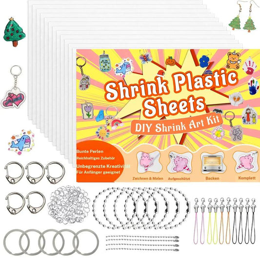🔥Tidsbegränsad 50 % rabatt！✨DIY Shrinky Dinks nyckelringsset – kreativ barnaktivitet och perfekt som partygåva