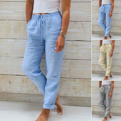 👖 50% RABATT! 🌿 Kali Andningsaktiva & Flexibla Byxor i Linne – Lättvikt, Bekväm Passform & Avslappnad Stil ☀️