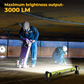 📢📢 50 % rabatt! ⏰ 3000 lm LED-arbetslampa – magnet och krok, 5200 mAh, 360° rotation och snabb Type-C-laddning 🔋✨