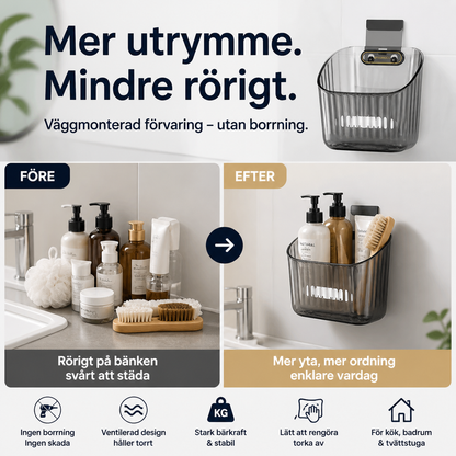 ✨ 50 % RABATT NU!✨ Väggmonterad förvaringskorg för kök och badrum