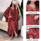 🔥🌹V-Neck Bishop Sleeve Printed Dress💃