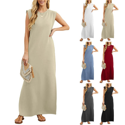 👗🌸 50% RABATT! | Skrynkelfri Fritidsklänning för Kvinnor – Delad Fåll, Lätt & Flödande!