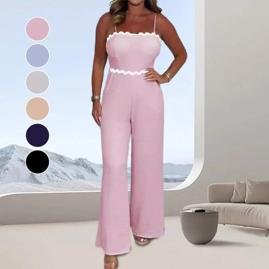 Women’s Elegant Sling Jumpsuit with Built-in Bra