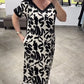 Nya sommarklänningar - Off-Shoulder V-Neck Fashionable Breathable Dress