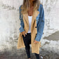 🔥Spara 50% under en begränsad tid🔥Mellanlång trenchcoat med jeans sömmar