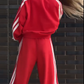 💥Försäljning 49% rabatt🔥2-delat set med sweatshirt med V-ringning och byxor med vida ben