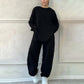 2-delat set med överdimensionerad sweatshirt för kvinnor