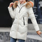✨Vintererbjudande💖Women's Vinter Puffer Coat med fuskpäls huva🧥