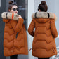 ✨Vintererbjudande💖Women's Vinter Puffer Coat med fuskpäls huva🧥