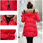 ✨Vintererbjudande💖Women's Vinter Puffer Coat med fuskpäls huva🧥