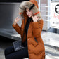 ✨Vintererbjudande💖Women's Vinter Puffer Coat med fuskpäls huva🧥