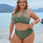 🩱Varm försäljning 49% RABATT👙Baddräkter med Magkontroll Blygsamma Högmidjade Bikini Set