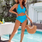 🩱Varm försäljning 49% RABATT👙Baddräkter med Magkontroll Blygsamma Högmidjade Bikini Set