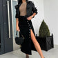 Stilren Jeanskjol i Bodycon-Modell med Knappstängning och Slits