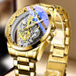 ⌚ 50% RABATT! ✨ Lyxig Skeleton Herrklocka med synligt urverk & tourbillon-effekt – Vattentät & självlysande 🌟