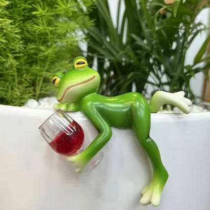 🔥HET FÖRSÄLJNING HET FÖRSÄLJNING🐸🍷Hängande prydnad för blomkruka - Groda