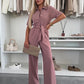 🌸Sommarrea 49% rabatt🌸Knappklädd jumpsuit med knytband i midjan för kvinnor