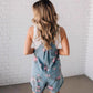 🌸2025 Nytt mode🌸 Denim-jumpsuit med vintageblommigt tryck