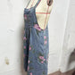 🌸2025 Nytt mode🌸 Denim-jumpsuit med vintageblommigt tryck
