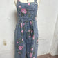 🌸2025 Nytt mode🌸 Denim-jumpsuit med vintageblommigt tryck