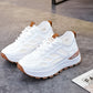 Dammode ihåliga sneakers med snörning i mesh