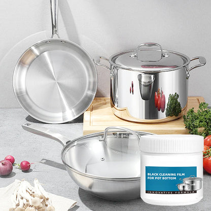 🧽 HET FÖRSÄLJNING - KÖP 2 FÅ 3! ✨ Kraftfull Bränd Restborttagare Pasta för Köksredskap - Giftfri Formula med Mikropolering för Kastruller, Pannor & Grillar 🔥🍳