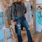 Elegant smal fit-top med Strass-detaljer