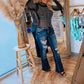 Elegant smal fit-top med Strass-detaljer