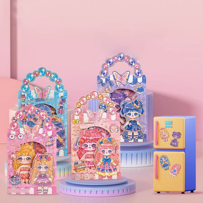 🧲50% RABATT STORREA!✨Magnetiska Kläddockor för Barn - 25 Utbytbara Klädesplagg med Pedagogiskt Design för Kreativ Lek👗🎨