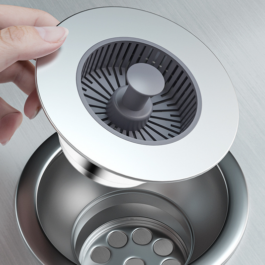 Pop-up avtappningsplugg med sil