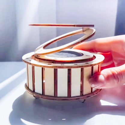 Solar Powered Double Rings DIY Creative Invention Toys