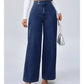 Högmidjade jeans med vida ben för damer
