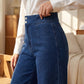 Högmidjade jeans med vida ben för damer