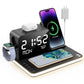 ⚡🔋 -50%! 🕐 Trådlös Snabbladdningsstation 7-i-1 med Klocka – 15W Laddning, Flera Enheter & Adaptiv Belysning