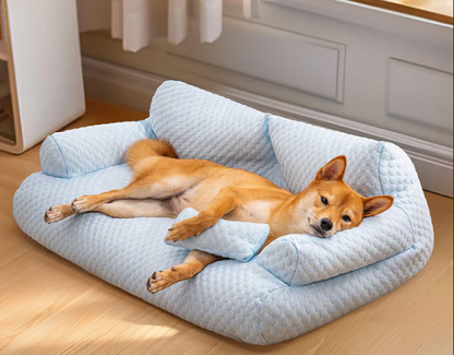 📢📢50 % RABATT  NU!! ⏰Ice Silk Cooling Pet Bed Andas tvättbar hundsoffa