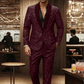 Mäns Svart Sparkle Tuxedo Dräkt Set