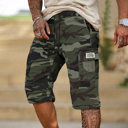 🩳 53% RABATT 🗺️ | Herr Camouflage Cargo-Shorts – Många Fickor & Avslappnad Passform