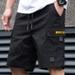 🩳 50% RABATT 🌿 | Herrshorts med Dragsko – Cargofickor & Rak Benform
