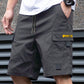 🩳 50% RABATT 🌿 | Herrshorts med Dragsko – Cargofickor & Rak Benform