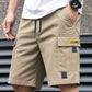 🩳 50% RABATT 🌿 | Herrshorts med Dragsko – Cargofickor & Rak Benform