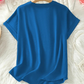 👚 60% RABATT! 🔥 Modern, Lös Kortärmad Topp – V-ringning med Skåra, Asymmetrisk Fåll & Lätt Tyg (5 färger, S–2XL) 🌸